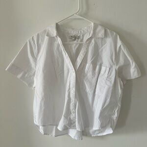 Madewell Short-sleeved Cropped button down